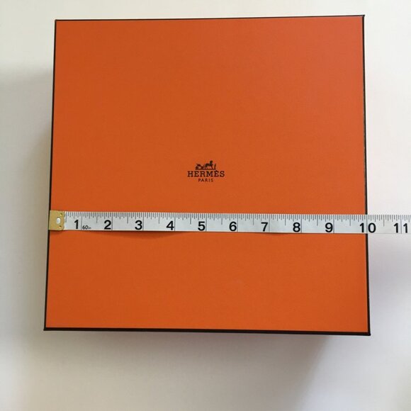 Hermes Square Gift Box with Fabric Cushion Tissue Paper Accessory Gift Box - Picture 12 of 14